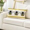 Bees Summer Throw Pillow Cover, 12 x 20 Inch Honey Stripes Cushion Case for Sofa Couch